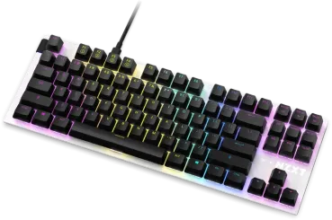 Preview: NZXT Function Tenkeyless matt weiß LEDs RGB Gateron RED