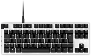 Preview: NZXT Function Tenkeyless matt weiß LEDs RGB Gateron RED
